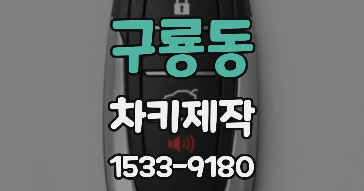구룡동 차키제작