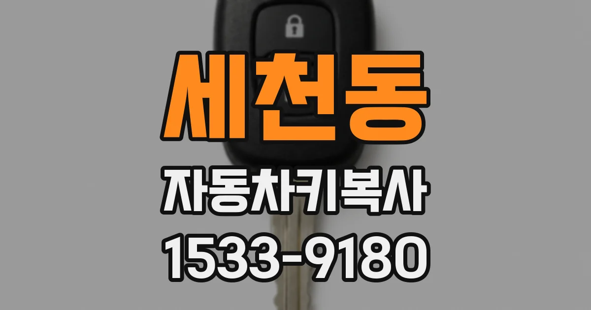 세천동 자동차키복사
