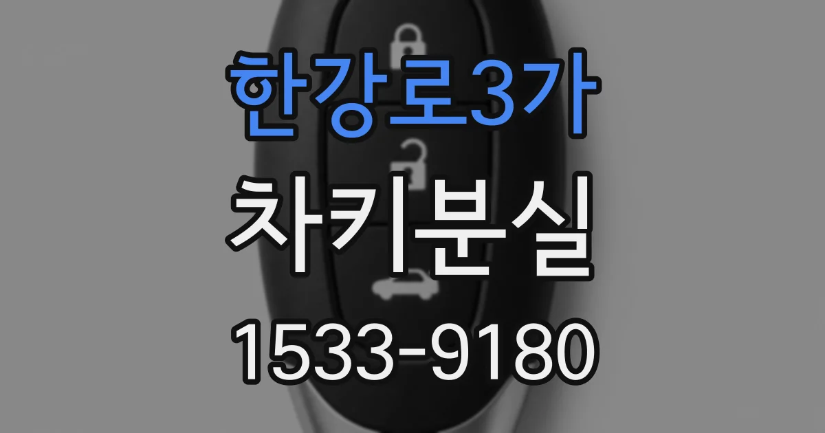 한강로3가 차키분실