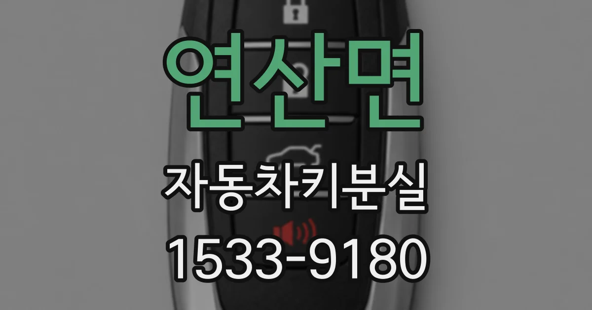 연산면 자동차키분실