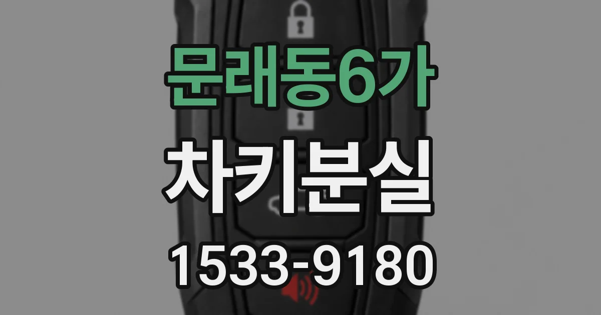 문래동6가 차키분실