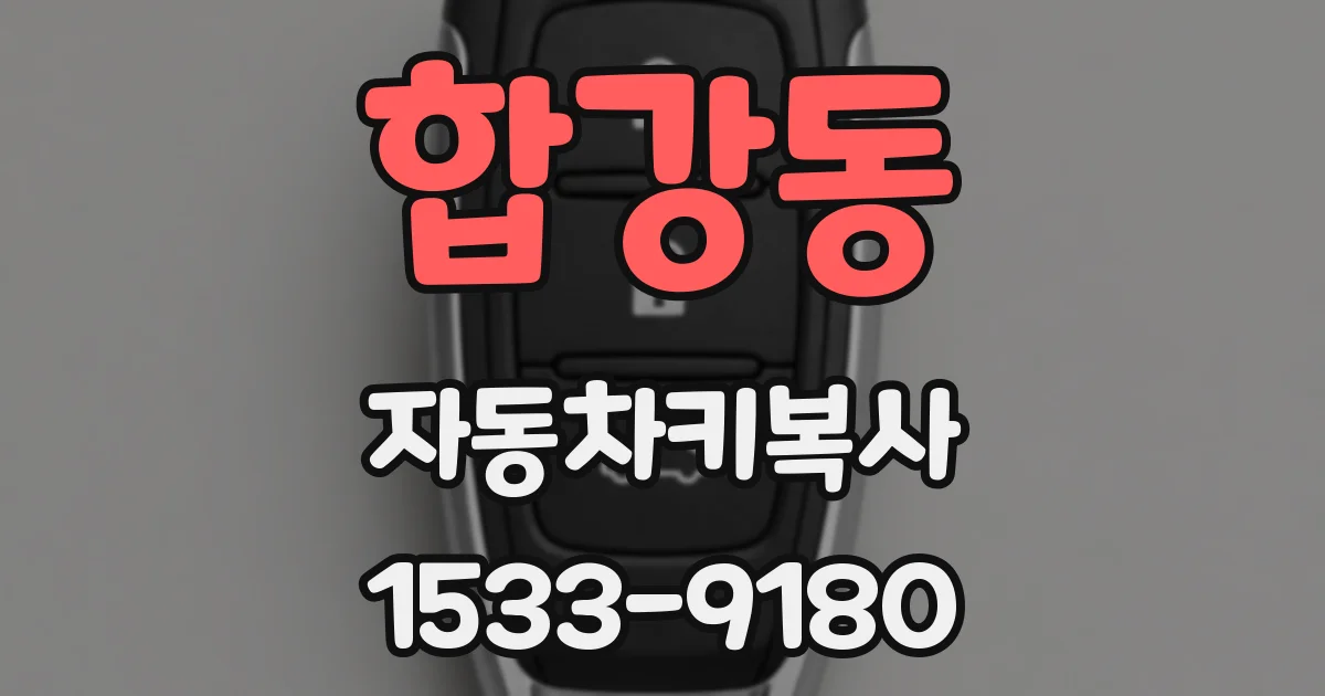 합강동 자동차키복사