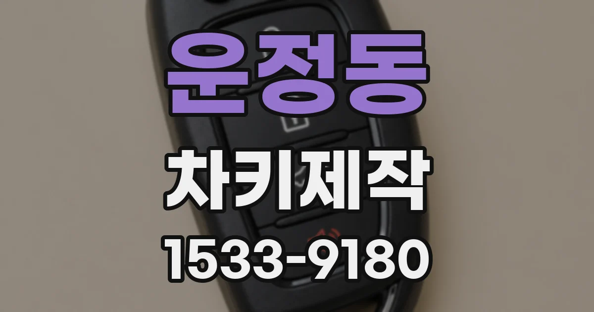 운정동 차키제작