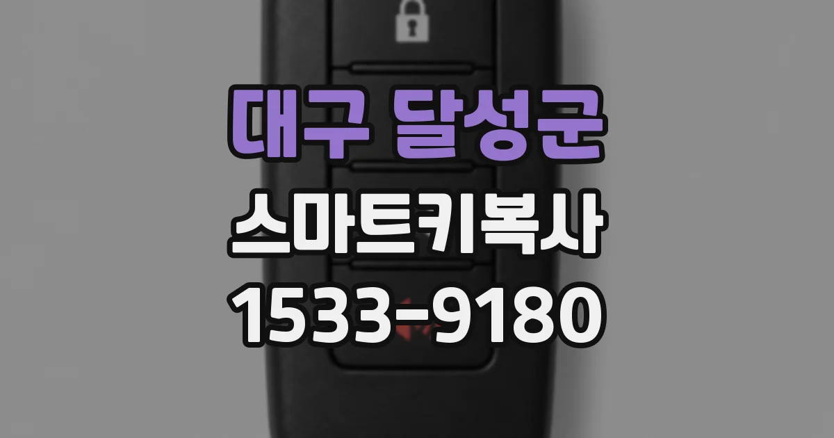 대구 달성군 스마트키복사
