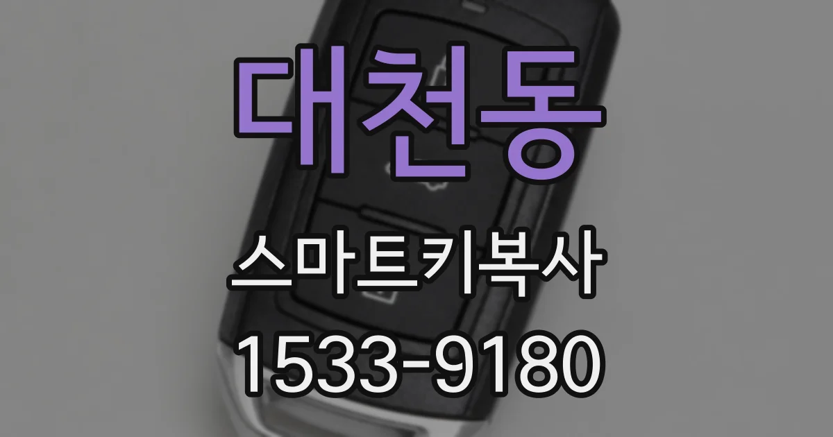 대천동 스마트키복사