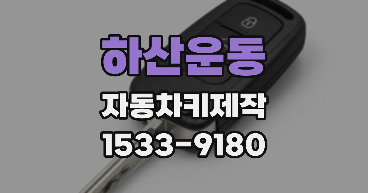 하산운동 자동차키제작