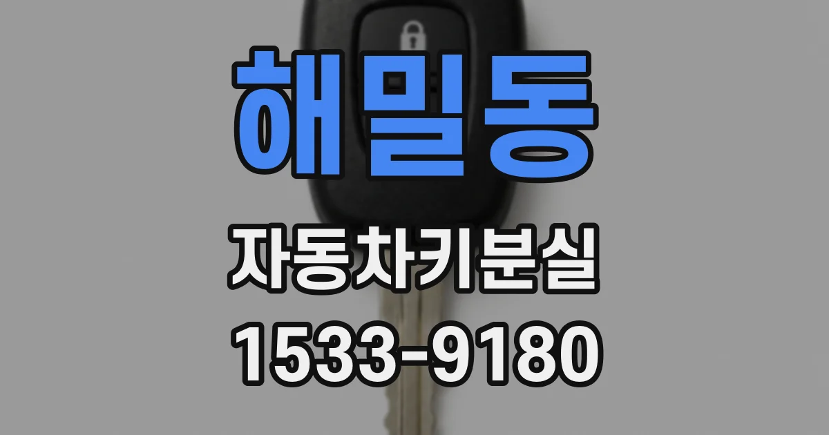 해밀동 자동차키분실