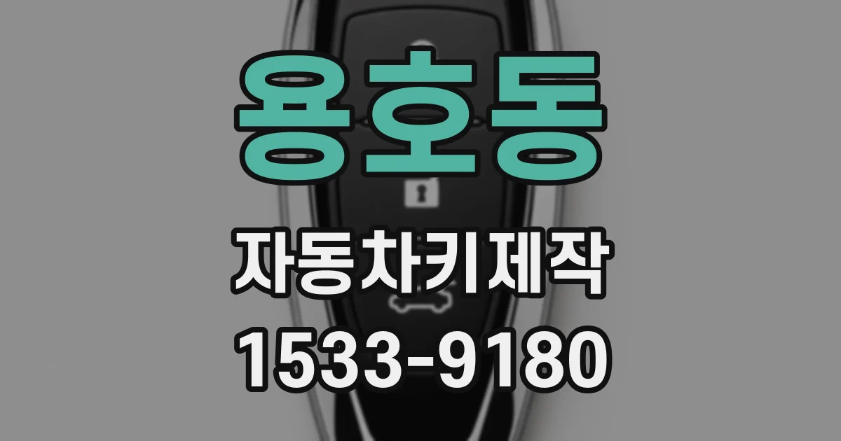 용호동 자동차키제작