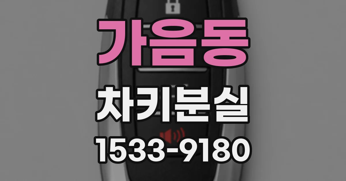 가음동 차키분실