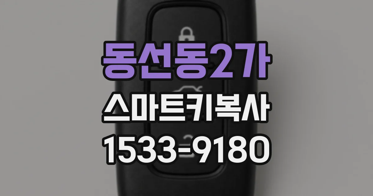 동선동2가 스마트키복사
