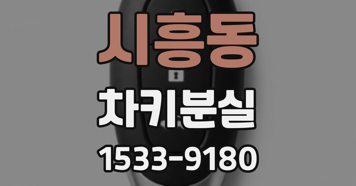 시흥동 차키분실