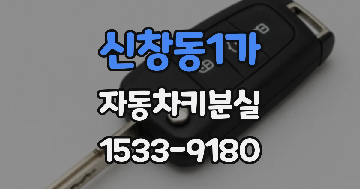 신창동1가 자동차키분실