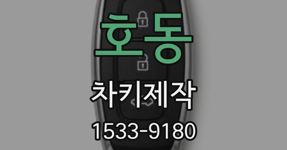 호동 차키제작