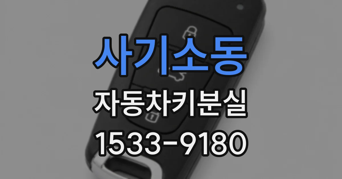 사기소동 자동차키분실