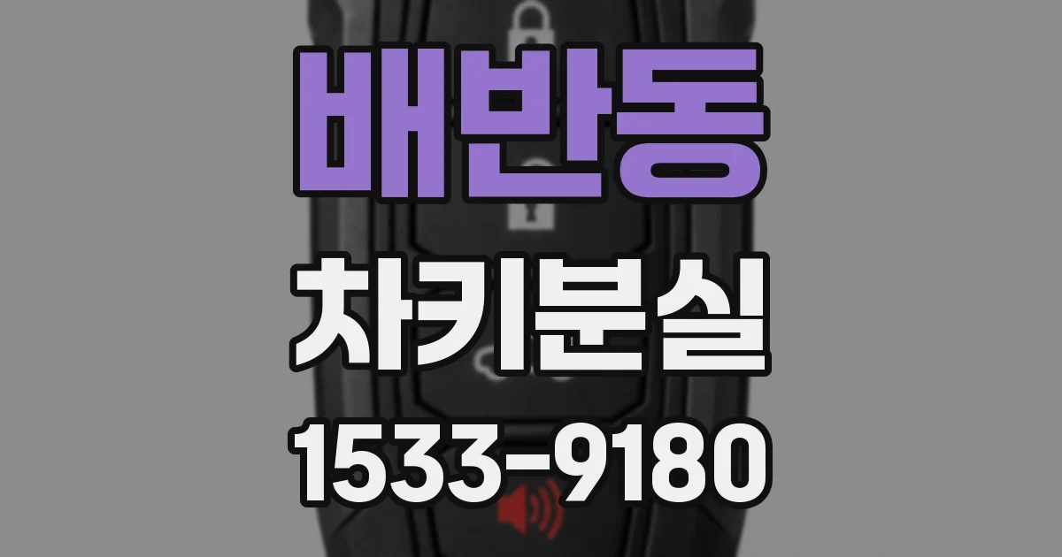 배반동 차키분실