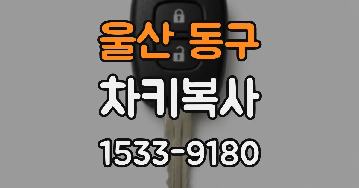 울산 동구 차키복사
