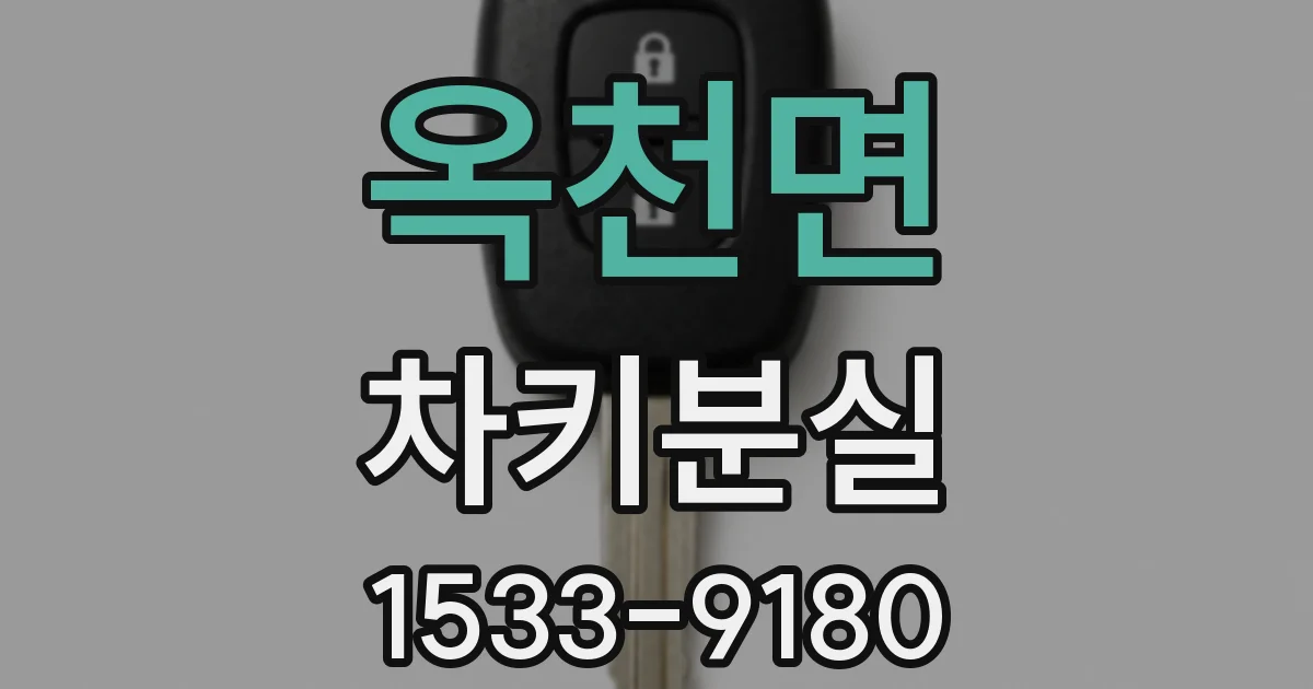 옥천면 차키분실