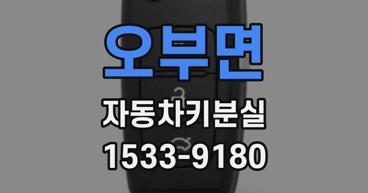 오부면 자동차키분실