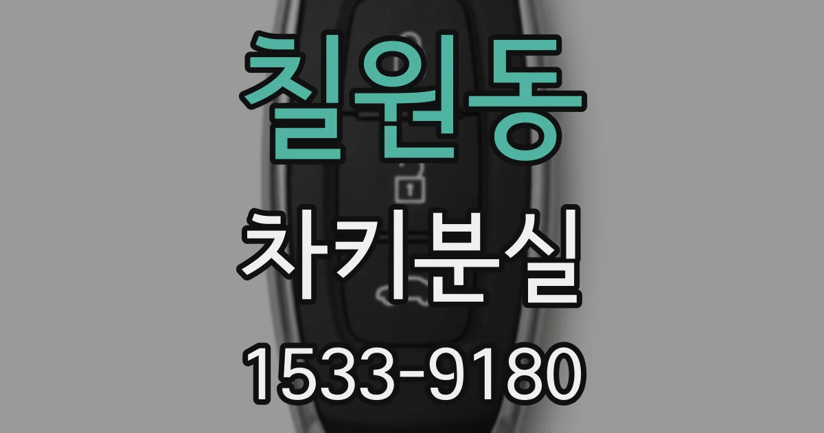 칠원동 차키분실