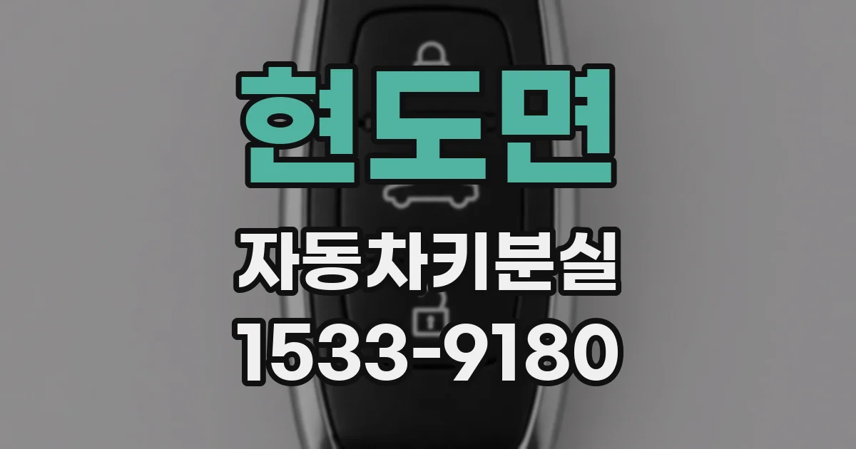 현도면 자동차키분실