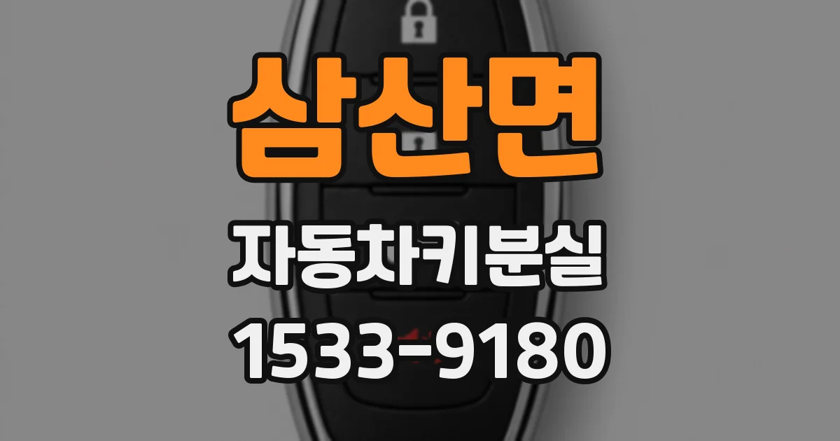 삼산면 자동차키분실