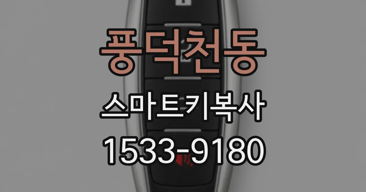 풍덕천동 스마트키복사