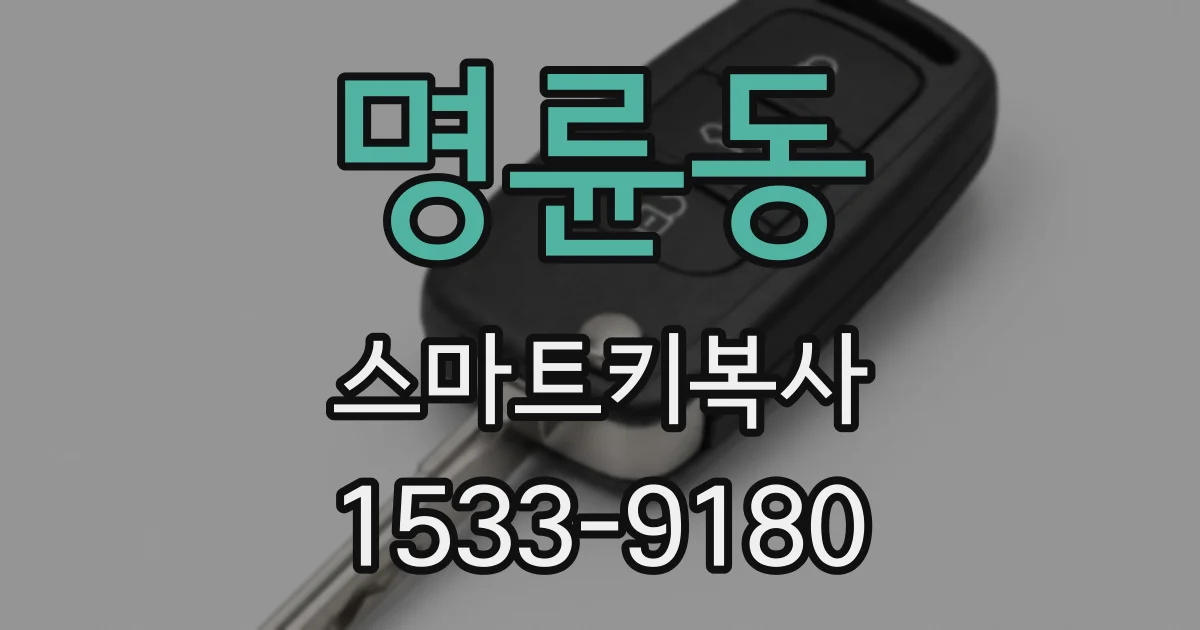 명륜동 스마트키복사