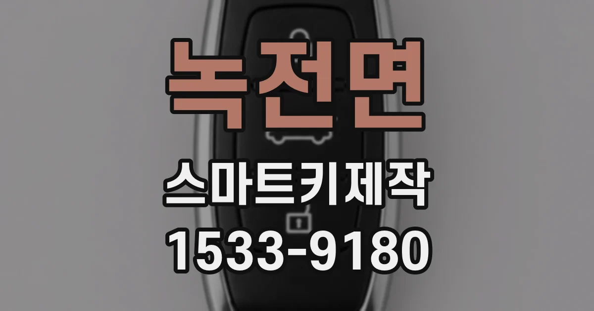녹전면 스마트키제작