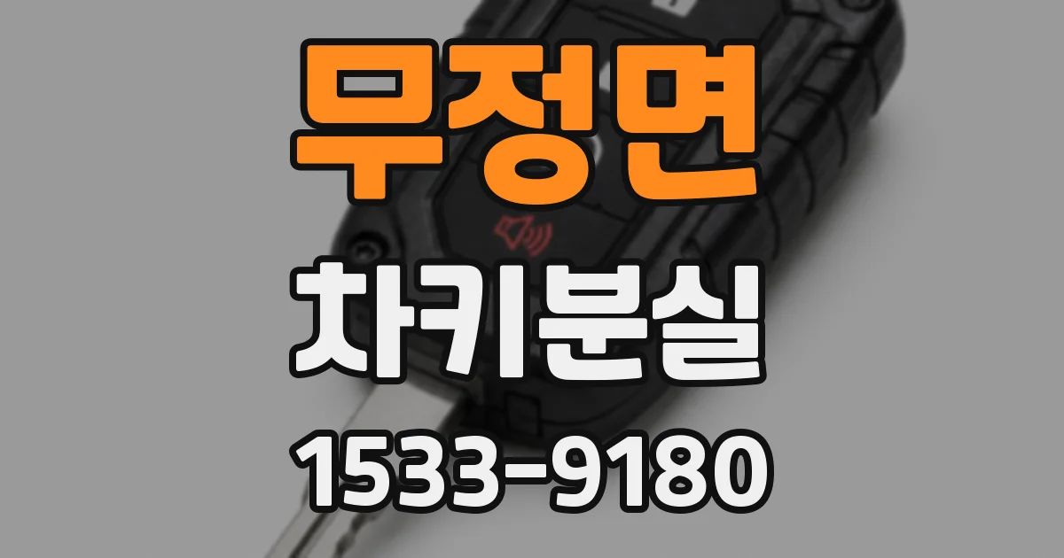무정면 차키분실