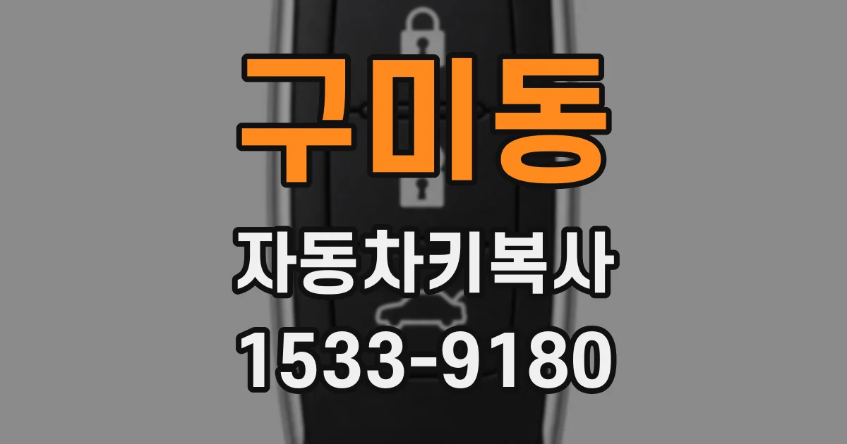 구미동 자동차키복사