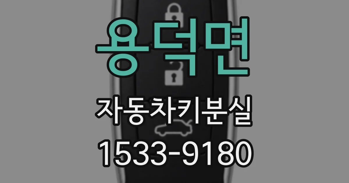 용덕면 자동차키분실