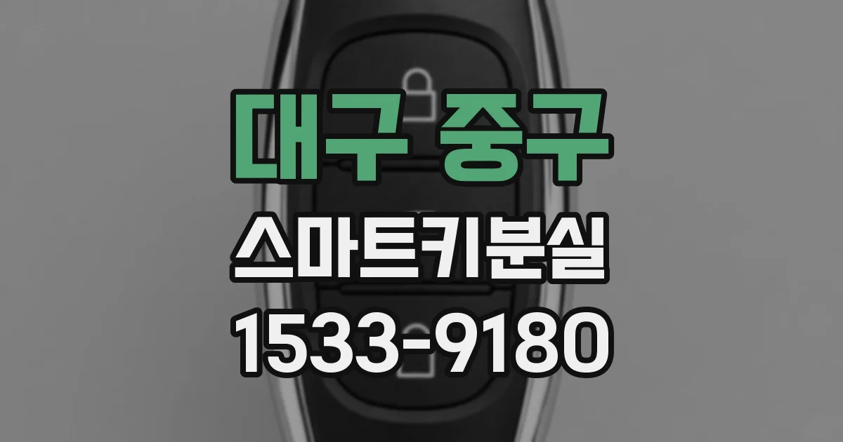 대구 중구 스마트키분실