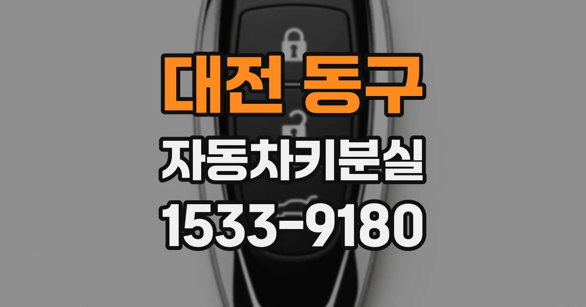 대전 동구 자동차키분실