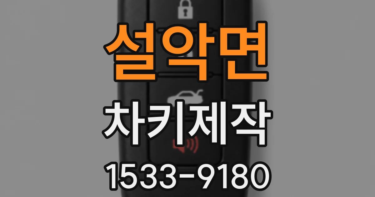 설악면 차키제작