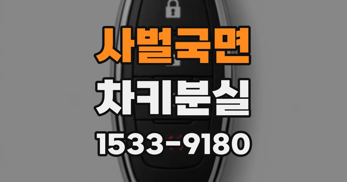 사벌국면 차키분실