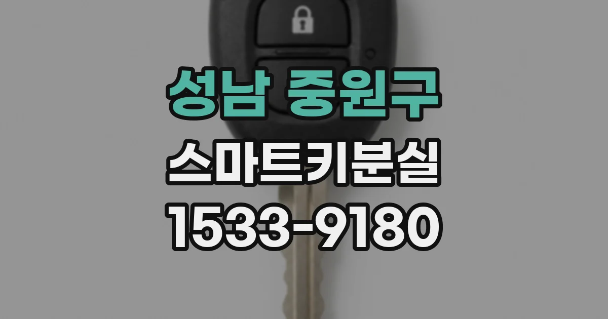 성남 중원구 스마트키분실