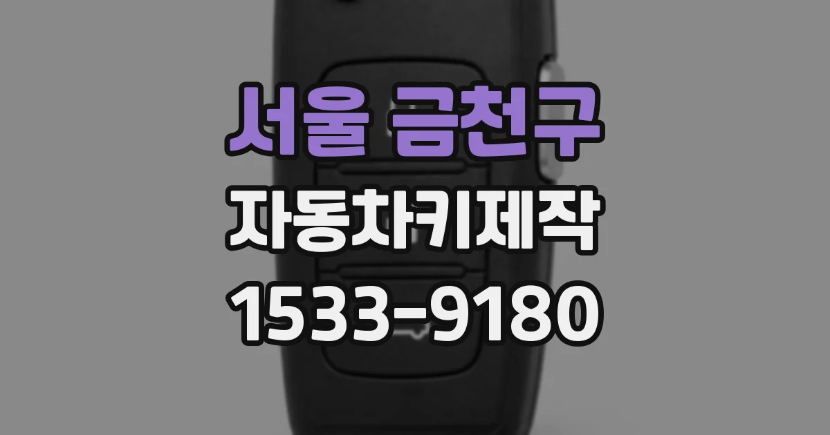 서울 금천구 자동차키제작