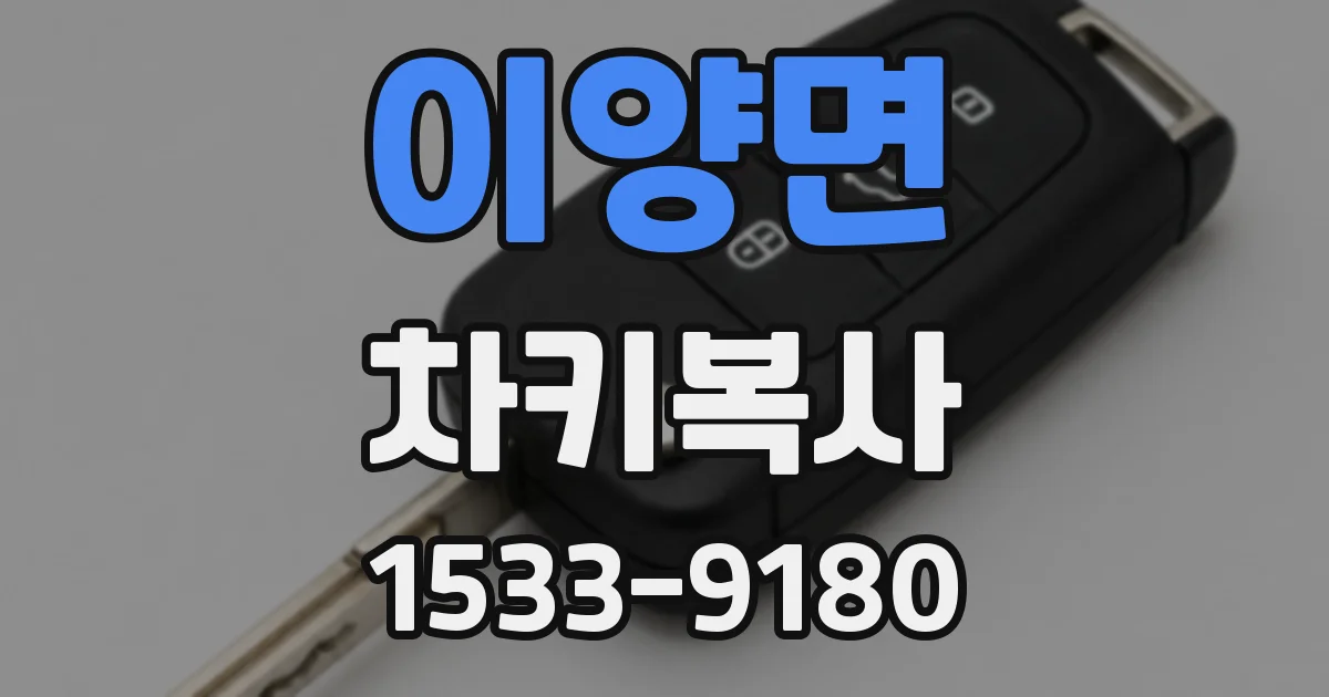 이양면 차키복사