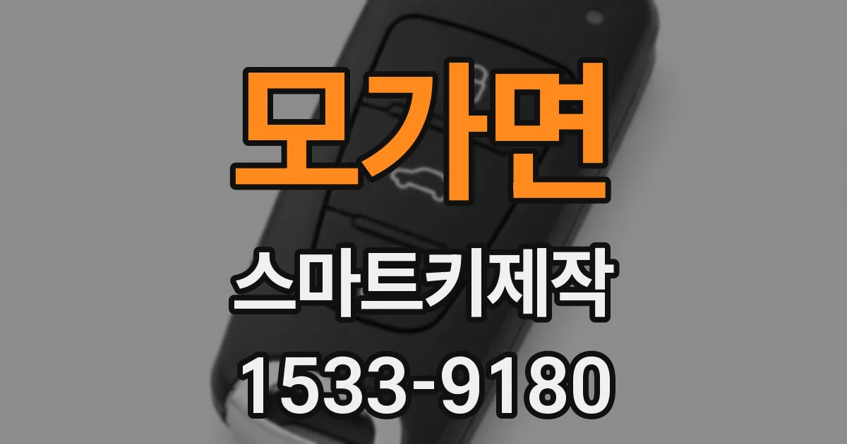 모가면 스마트키제작
