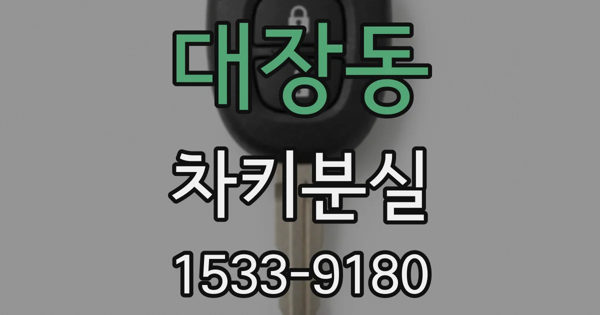 대장동 차키분실