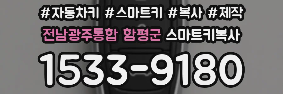 전남광주통합 함평군 스마트키복사