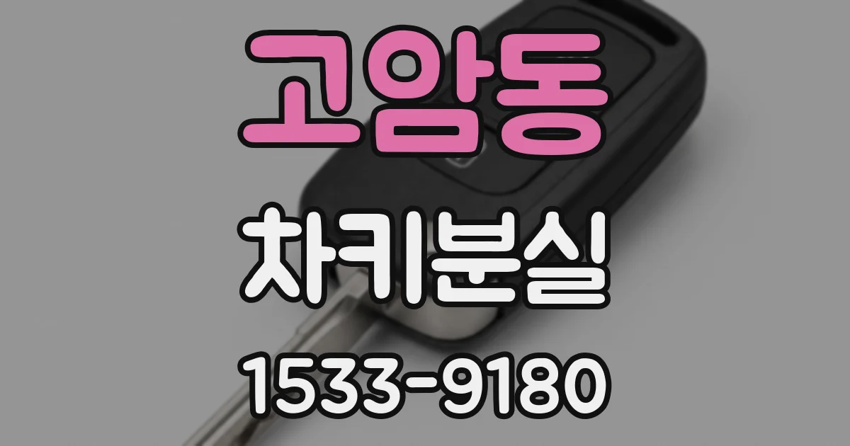 고암동 차키분실