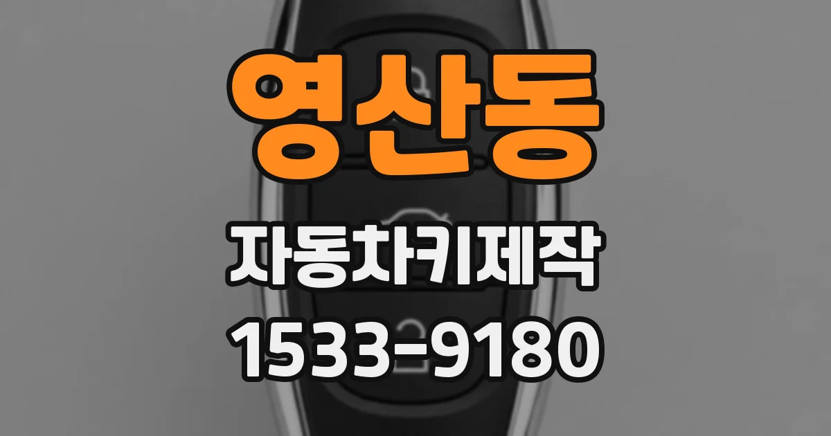 영산동 자동차키제작