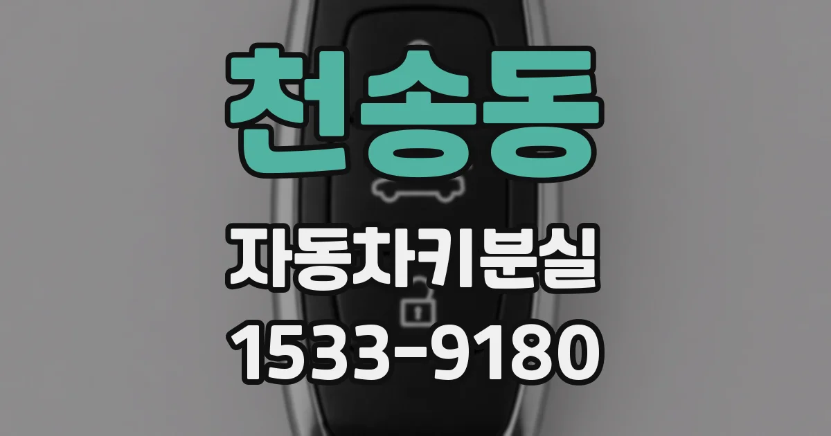 천송동 자동차키분실