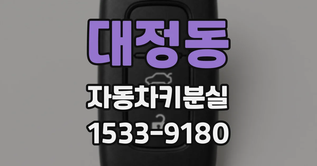대정동 자동차키분실