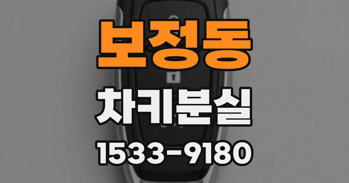 보정동 차키분실