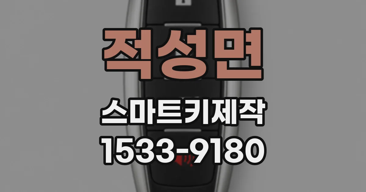 적성면 스마트키제작