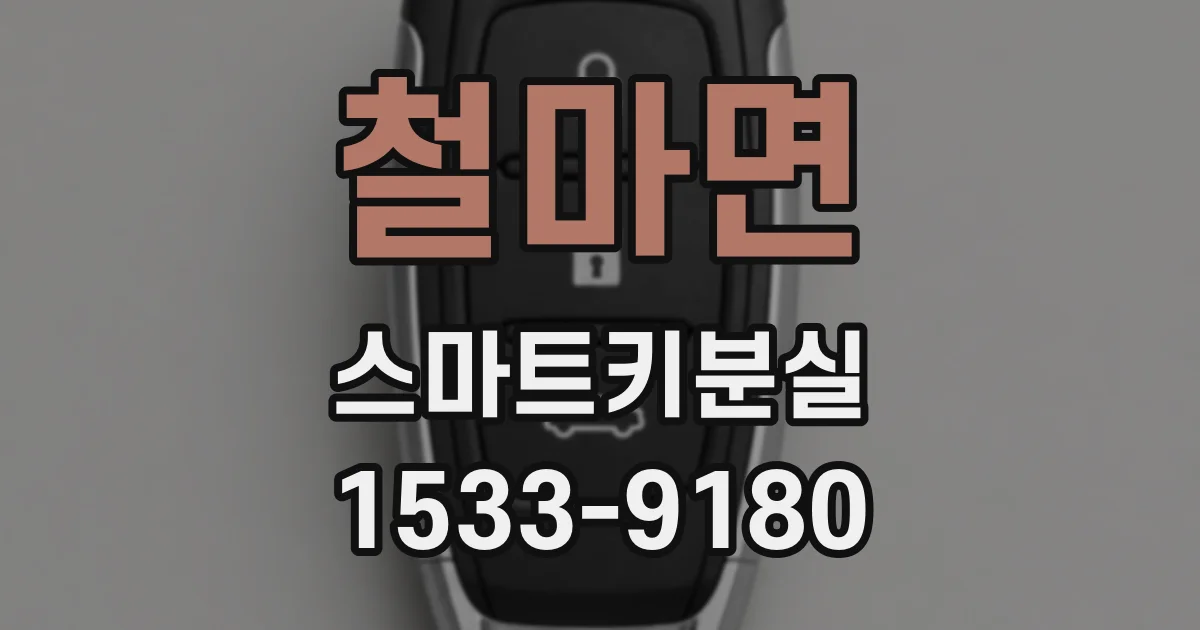 철마면 스마트키분실