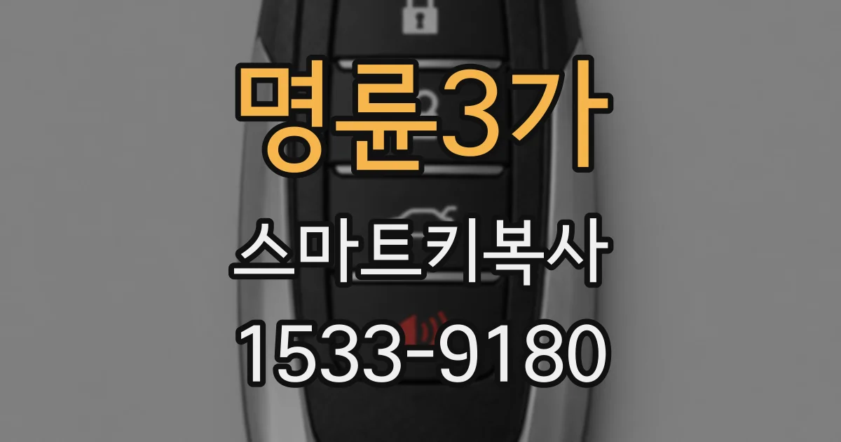 명륜3가 스마트키복사