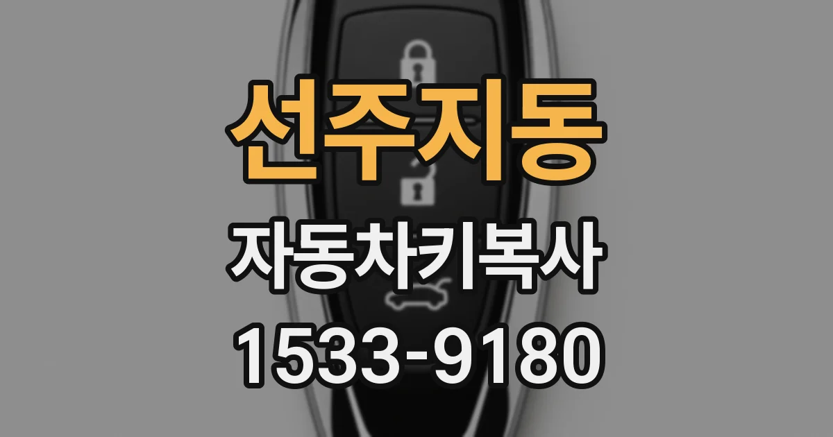 선주지동 자동차키복사